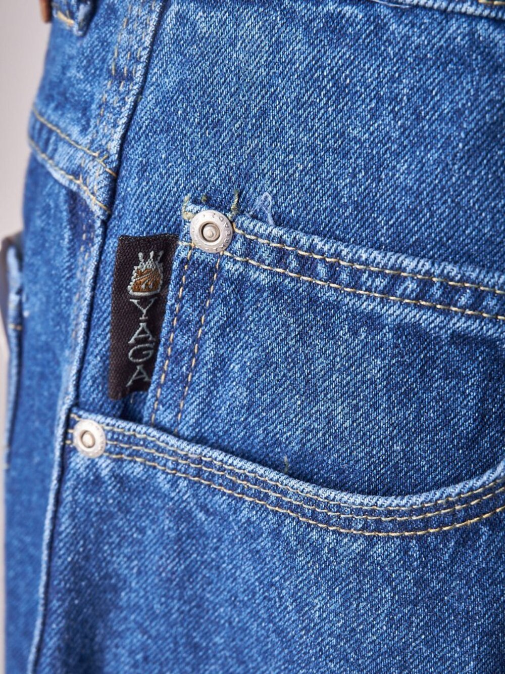 1990s Deadstock Blue Denim Baggy Yaga Skateboarding Shorts